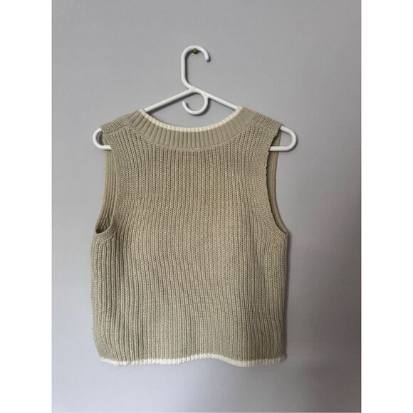 H&M divided women’s crème sweater vest size small - Picture 2 of 3